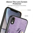 thumbnail image 3 of Nalacover For iPhone XR Case Ring Holder Kickstand with Credit Card Holder, Back Flip Premium Leather Magnetic Clasp Removable Wirst Hand Strap Cover For iPhone XR, Purple, 3 of 14