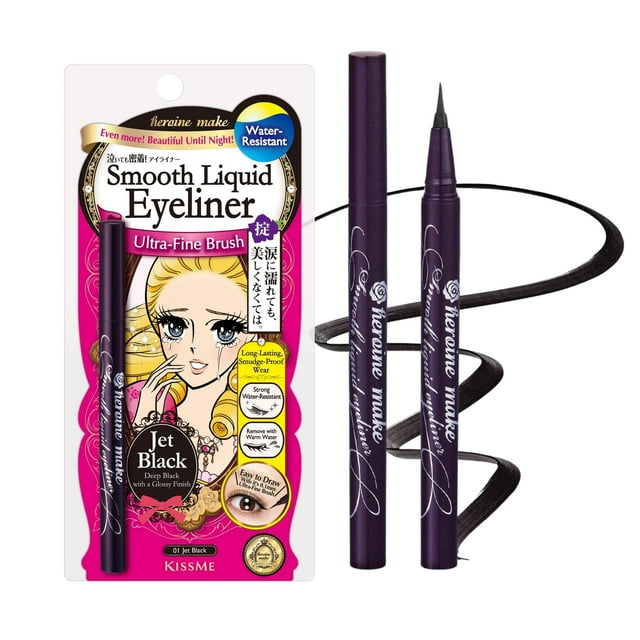 Delineador líquido Heroine Make Waterproof Smooth 01 Jet Black
