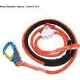 thumbnail image 2 of Climbing Safety Lanyard, Adjustable Positioning Fall Protection Rope Safety Cord Lanyard Professional Safety Belt Rope Tree Climbing Lanyard for High Altitude Trees Climbing Engineering, 2 of 8
