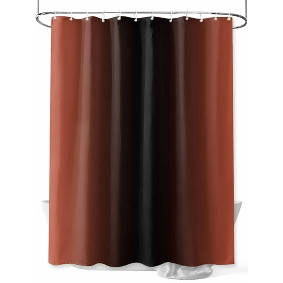 Boanket Polyester Fabric Red Black Ombre Shower Curtain, Modern Gradient Abstract Art Waterproof Bathtub Curtain Bathroom Decor Set with Hooks 60 x 72 Inches,