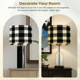 thumbnail image 4 of Lamp Shades Set of 2 Easy Assembly plaid Scottish white black cage Scottish cage check Drum Lampshades for Table Lamps Floor Lamps Pendant Light 13"x13"x10" Replacement Lamp Shade, 4 of 8