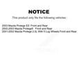thumbnail image 2 of Transit Auto Front Disc Brake Rotors and Semi-Metallic Pads Kit for Car Mazda Protege Protege5 K8S-100281, 2 of 11