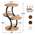 thumbnail image 5 of Biemlerfn 4-Tier Round Side Table, Small End Table with Metal Frame, Wood Nightstand for Patio, Sofa, Living Room & Bedroom, Brown, 5 of 8