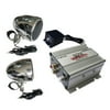 Pyle - PLMCA20 - 100 Watts Motorcycle/ATV/Snowmobile Mount Amplifier with Dual handle-bar Mount Weatherproof speakers w/MP3/Ipod Input