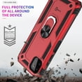 thumbnail image 5 of CoverON For Samsung Galaxy A22 5G Ring Case, Kickstand Rugged Phone Cover Magnetic Car Mount Compatible - Red, 5 of 9
