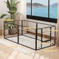 thumbnail image 3 of PawHut Heavy Duty Dog Playpen with Door for Small Dogs, 6 Panels, 23.5"H, 3 of 10