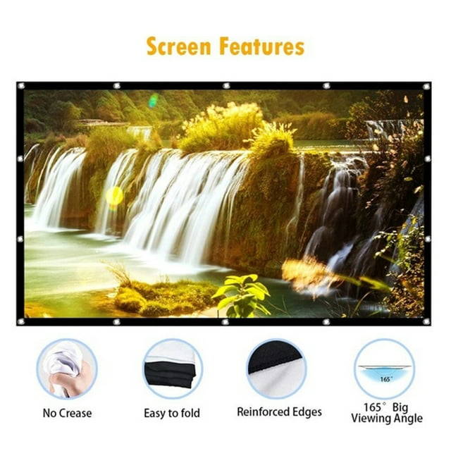 facefd 60 inch Foldable Portable Projector Screen, Outdoor, Single Piece, White