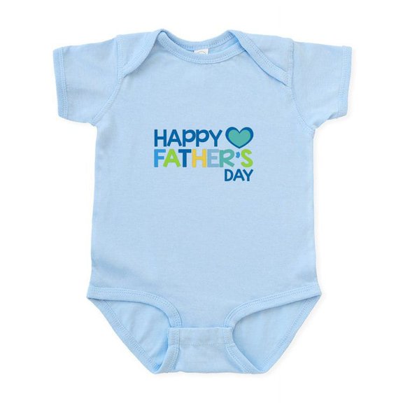 CafePress - Happy Father's Day Boys Body Suit - Baby Light Bodysuit, Size Newborn - 24 Months