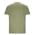 thumbnail image 5 of WULMLEO Mens T-Shirts Summer Crew Neck Casual Shirts Plain Short Sleeve Basic Tees Army Green L, 5 of 6