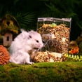thumbnail image 6 of Mulanimo Pet Clear Automatic Feeder Food Dispenser Food Bowl Container for Hamster Chinchilla Rabbit Golden Bear, 6 of 8