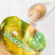 (3 pack) Happy Baby Clearly Crafted, Stage 2 Organic Baby Food, Banana Pineapple & Granola, 4 oz. Pouch
