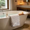 thumbnail image 4 of Gentle Floral Embroidered Towel Natural Fiber Body Friendly Soft Absorbent Suitable For Home Use Face And Hand Towels And Bathroom Daily Use, 4 of 6