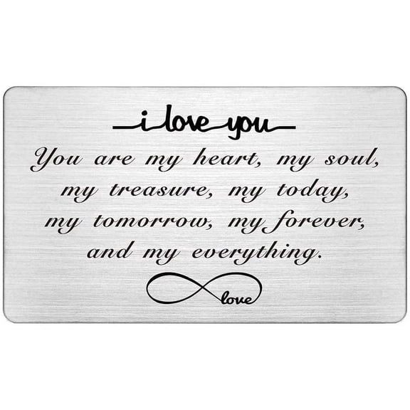 Daisyco Gifts I Love You Wallet Cards for Him, Boyfriend Birthday Gifts, Valentines Day Anniversary Card