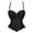 Black, variant on Women's Corset Top Vintage Renaissance Jacquard Bustier with Lace Up Back Tummy Control ShapewearFashionable Layering White