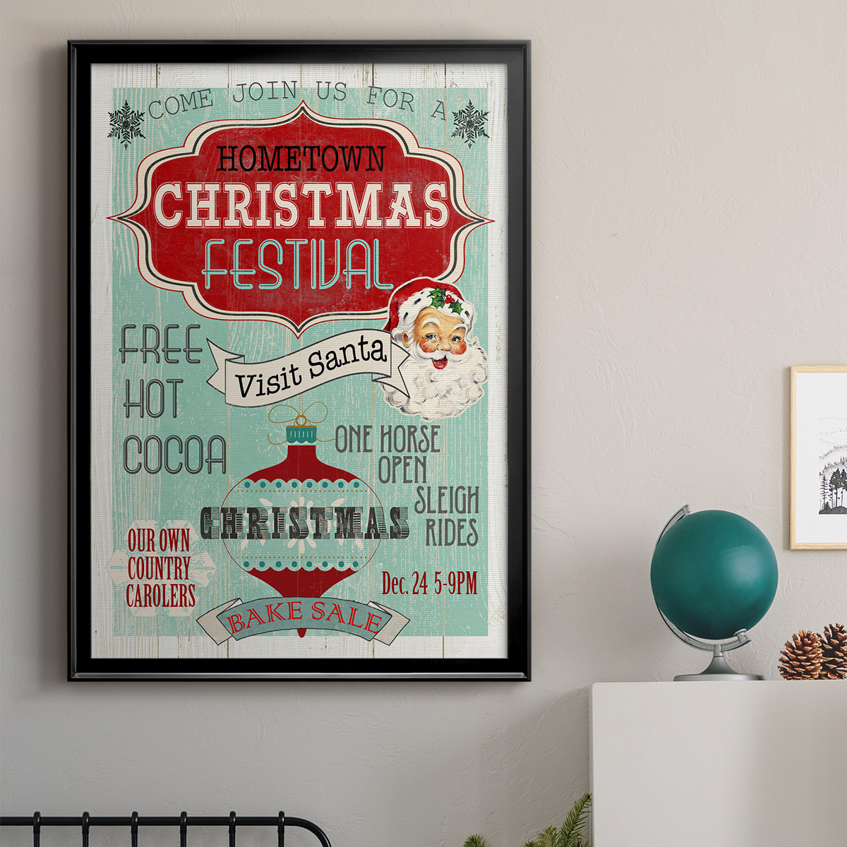 Bright Christmas Festival Premium Framed Print - Ready to Hang