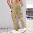 thumbnail image 6 of Mens Cargo Pants Lightweight Baggy Drawstring Athletic Joggers Breathable Quick Dry Outdoor Hiking Pants Zipper Pockets, 6 of 8