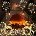 thumbnail image 2 of 10 LED Glowing Balloons with Sticks Wedding Birthday Party Decoration Bobo Warm White, 2 of 13