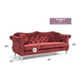 thumbnail image 2 of Glory Furniture Hollywood Velvet Sofa in Burgundy, 2 of 6