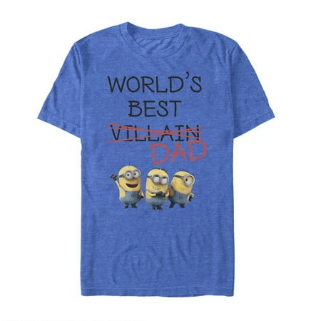 Despicable Me Men's Minions World's Best Villain Dad (World's Best Dad Shirt)