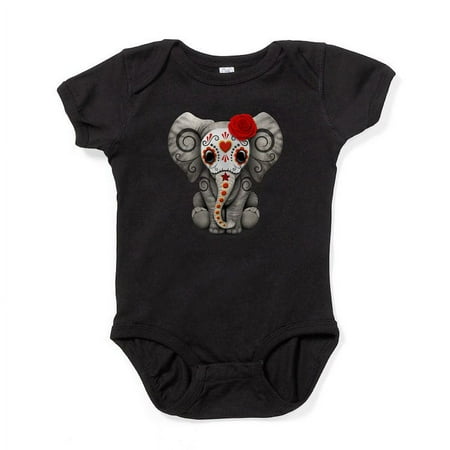 

CafePress - Red Day Of The Dead Sugar Skull Baby Elephant Body - Cute Infant Bodysuit Baby Romper - Size Newborn - 24 Months
