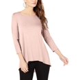 thumbnail image 2 of Alfani Womens Mixed Media Basic T-Shirt, Pink, Medium, 2 of 2