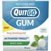 QuitGo Nicotine Free Gum, Activated Tingle To Help Reduce Cravings - Mint