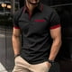 thumbnail image 1 of pstuiky camiseta de hombre, Camisa de manga corta transpirable con botones y bolsillo simulado para hombre camisas casuales para hombre xxl, 1 of 3