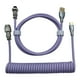 thumbnail image 2 of Cable USB C en espiral para teclado de juegos, cable de teclado mecánico de doble funda con metal desmontable de 1,5 m, cable USB-C a USB-A para teclado., 2 of 6