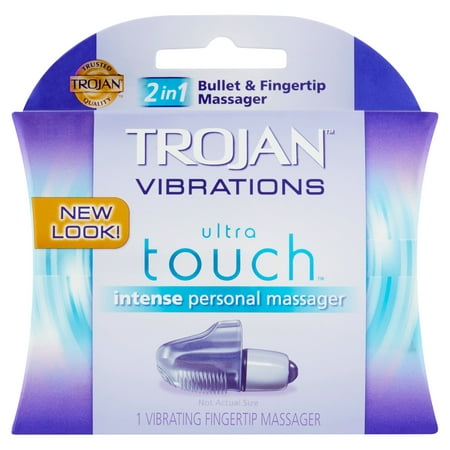 Trojan Vibrations Ultra Touch Intense et Condom Vibrant Fingertip Massager Personal