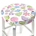 thumbnail image 3 of Naloa Pastel Christmas Cookies Round Bar Stool Cushion Cover 12-14 inch, Fits Kitchen, Office, Restaurant Chairs - {sizeName}14 inch, 3 of 7