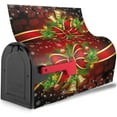 thumbnail image 2 of Christmas Bow Bell Red Mailbox Covers Magnetic Mailbox Wraps Post Letter Box Cover Standard Oversize 21"X18"/25.5" X 21" Mailwrap Garden Home Decor, 2 of 6