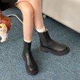 thumbnail image 3 of Dakaela Women's Chelsea Boots Fashion Lug Sole Ankle Booties Chunky Heel Slip on Elastic Dress Shoes, 3 of 8