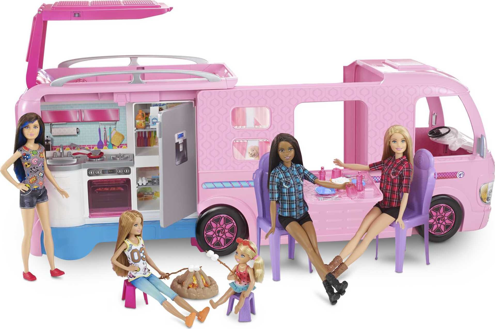 Barbie Camper, Doll Playset with 50 Accessories and Waterslide, Dream Camper - image 4 of 8