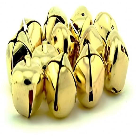 BESTSKY 1 Inch Gold Craft Jingle Bells Charms 36 Pieces