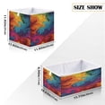 thumbnail image 2 of Foldable Fabric Storage Bin Home Cubes Clothing Organizer Bins Large Collapsible Box Basket for Home Organizer Vibrant Colorful Tie-dye Pattern, 2 of 7