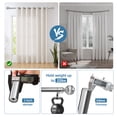 thumbnail image 5 of Urbanest Fluted Ball Manhattan 1" 3/4" Double Drapery Curtain Window Rod Set - 84" to 120", Brushed Steel, 5 of 6