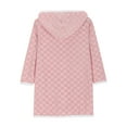 thumbnail image 4 of Unisex Boys Girls Robe Kids Hooded Bathrobe Cute Plaid Zip Up Fleece Fuzzy Soft Pajamas Plush Sleepwear 2-9 Years, 4 of 8