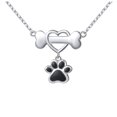 thumbnail image 1 of MasteelfCA Collier Patte de Chien Adorable Cœur d'Amour Mode Empreinte d'Animal, 1 of 7