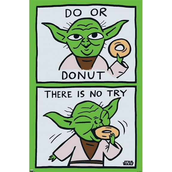 Star Wars: Saga - Yoda Donut Wall Poster, 22.375" x 34"