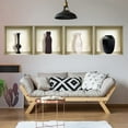 thumbnail image 3 of Mi Alma Black/White Vase 3D Niche Wall Art Decals - Removable Vinyl 4pcs, 3 of 4