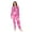Pink Tie-dye with Butterflies, variant on 1 Piece Adult Onesie Pajamas Cozy & Loose-Fit Sleepsuit Loungewear with Pockets Small Heart and Bee Patterns X-Large