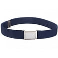 thumbnail image 1 of Ceinture Élastique Ajustable pour Enfants avec Boucle Carrée Argentée - Bleu Marine, 1 of 4