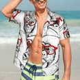 thumbnail image 7 of Fuzoiu Monkey Print Hawaiian Shirt for Men, Summer Beach Casual Short Sleeve Button Down Shirts, Men’s Beach Summer Shirts with Pocket,Medium, 7 of 7