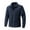Dark Blue, variant on Mens Thickened Coats Zip Long Sleeve Bomber Jackets Casual Lapel Thermal Solid Color Coats Fall Winter Outdoor Hoodless Outerwear Army Green XL