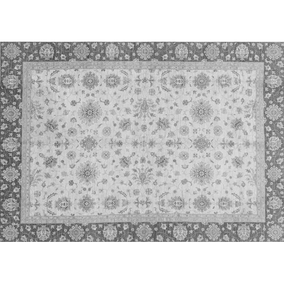 Ahgly Company Indoor Rectangle Abstract Gray Modern Area Rugs, 3' x 5'