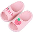 thumbnail image 1 of Zapatillas de frutas para niñas y niños, zapatillas de baño para ducha, zapatillas de verano para niños, sandalias para playa, piscina, zapatos de agua (niños/pequeños/grandes), rosa oso de fresa  Electrónica, 1 of 6