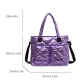 thumbnail image 2 of Bolso de mano de nube para mujer monedero de nube acolchado suave color sólido para trabajo de viaje de fiesta, 2 of 9