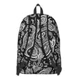 thumbnail image 3 of Unisex Bohemian Style Backpack Bag, Vintage Print Zipper Rucksack with Front Pocket, Lightweight Daypack for School University Work Commute, Excellent Gift Choice, 3 of 5