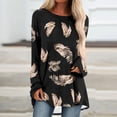 thumbnail image 2 of Hauts à Manches Longues pour Femmes Mode Décontractée T-Shirt à Manches Longues Col Rond Imprimé Hauts à Manches Longues pour Femmes T-Shirts à Manches Longues pour Femmes, 2 of 5