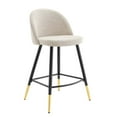 thumbnail image 3 of Modway Cordial Fabric Counter Stools - Set of 2 in Beige, 3 of 10